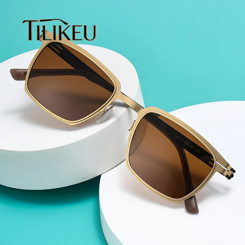 New Outdoor Driving Fishing Polarized Sunglasses For Men Women Vintage Lightweight Classic German Screwless Sunglasses UV400