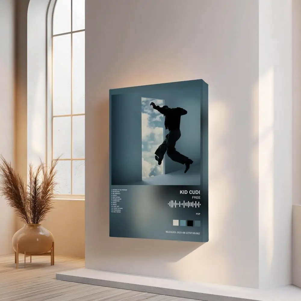 Kid Cudi  Painting Calligraphy Inner Frame Album Cover Art Coffee House Bar Room Wall Decor