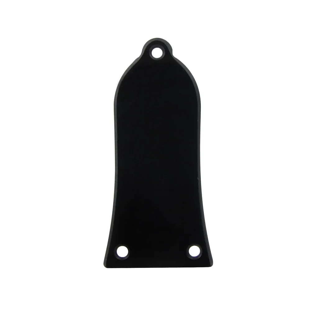 FLEOR 2pcs Black Plastic LP Guitar Truss Rod Cover Plate 3-Holes Guitar Parts, 1Ply/2Ply