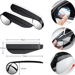 Waterproof Car Rearview Mirror with Rain Shield Cover Blind Spot Mirror Car Round Convex Mirror Wide Angle Car Reverse Mirrors