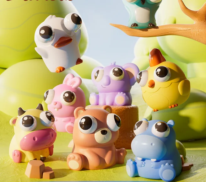 Pressure Relief Toy - Squeezable Cute Animal Plush Stuffed Toy, Cartoon Animal Soft Gel Stress Relief Fidget Figurine for Kids a