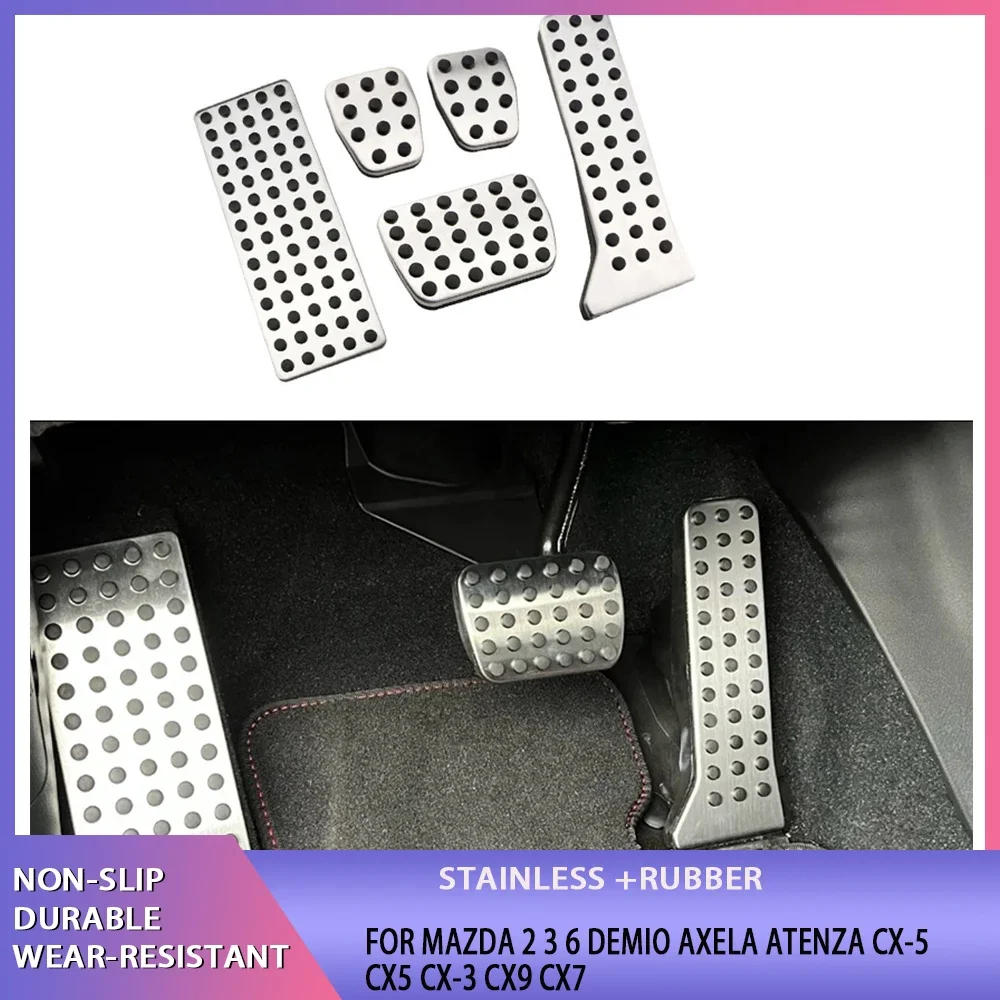

Car Foot Fuel Pedal Brake Clutch Pedals Cover Foot Rest Pedal Cover Pad For MAZDA 2 3 6 Demio Axela ATENZA CX-5 CX5 CX-3 CX9 CX7