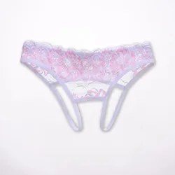 Sexy Women Lace Thong G-string Panties Lingerie Underwear Crotchle T-back Briefs See Through Underpants Transparent Knickers