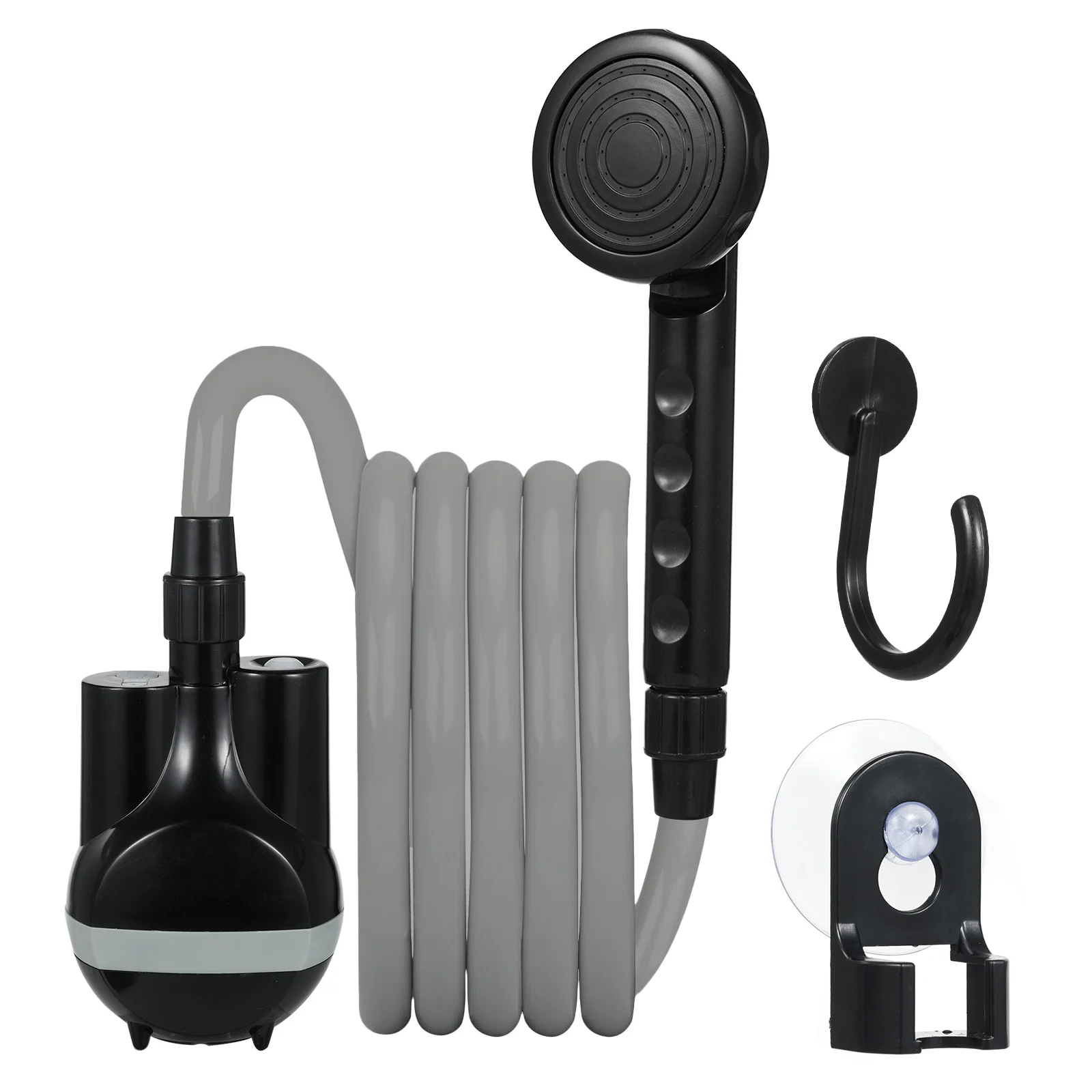 2024 Portable Camping Shower Outdoor/Indoor Electric Shower with Water Switch 2200mAh Type-c Rechargeable Fast Charging 6.6ft