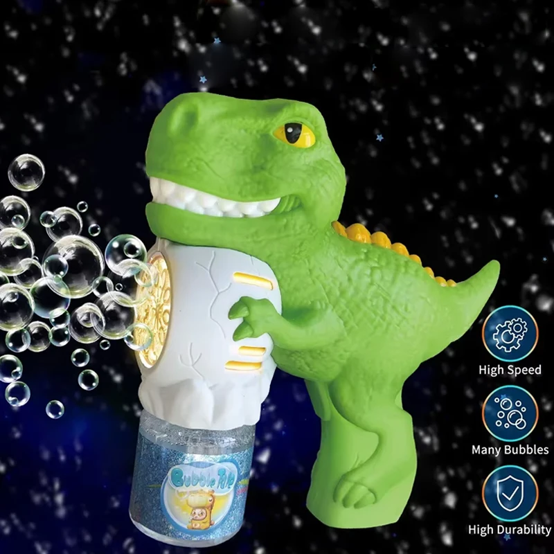 فقاعات صابون صغيرة بنفخ ديناصور فقاعات طفل صغير ناسف فقاعات ديناصور صانع مسدس فقاعات للأطفال ألعاب مياه صابون في الهواء الطلق