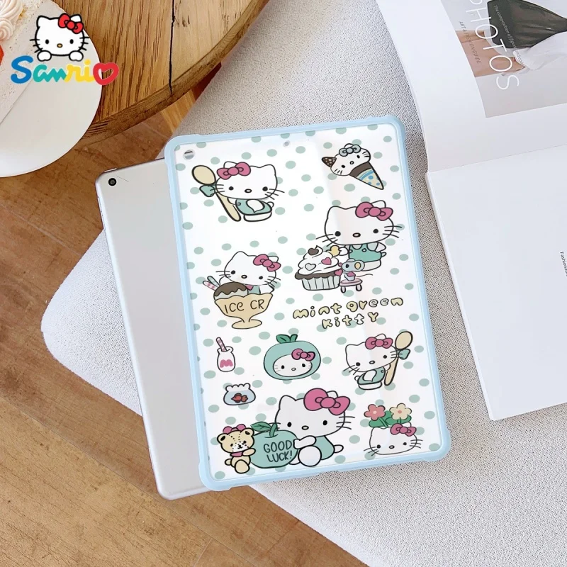 

Синий прозрачный чехол Sanrio Hello Kitty для iPad, подходит для ipad Pro 6/M4, Air3/5, Mini6, iPad 6/10, 8,3/9,7/10,5/12,9/10,9/11 дюймов