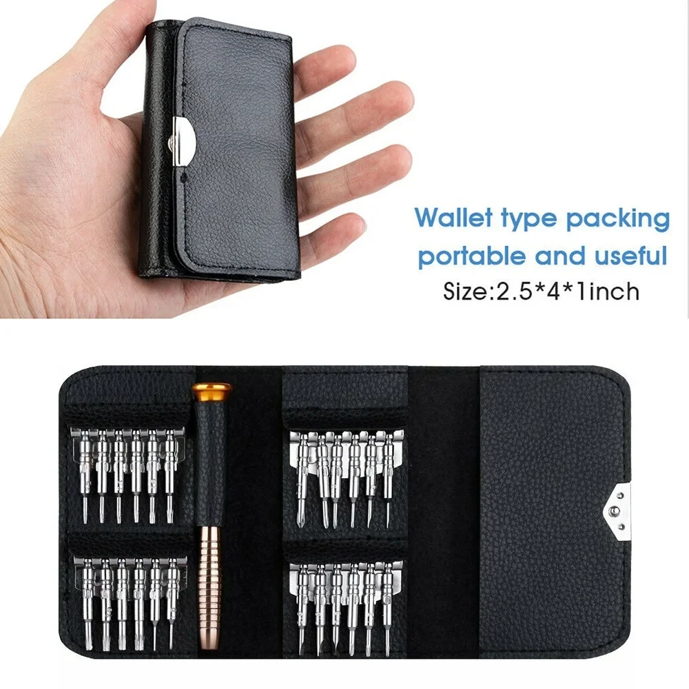 Mini Precision Screwdriver Set 25 in 1 Electronic Torx Screwdriver Opening Repair Tools Kit Phone Camera Watch Tablet PC