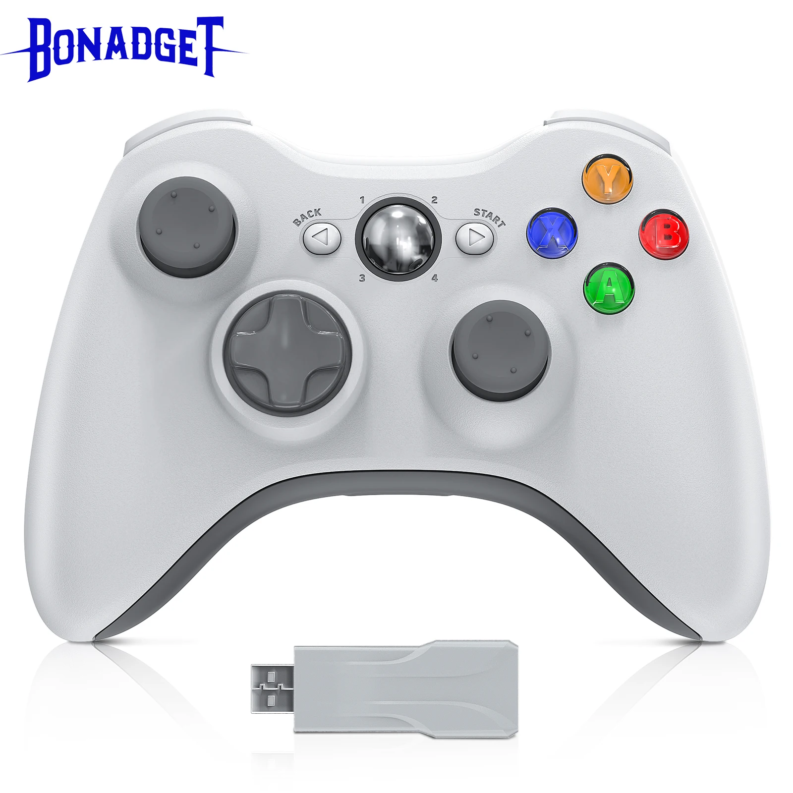 Беспроводной контроллер 2,4G для Xbox 360/360 Slim/PC, геймпад для видеоигр, 3D Rocker, консоль с двойным вибродатчиком, игровые аксессуары