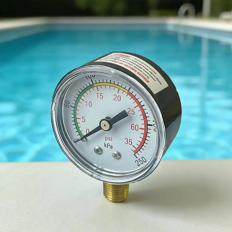 

M5TC Plastic Pool Filter Pressure Gauge Bottom Mount Design For Quick Installation