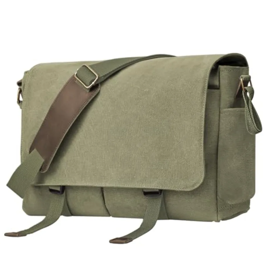 

Messenger Bag for men Laptop Bag UnisexRetro Canvas Bag14-15.6 Inch Casual single shoulder bag For Work College Travel
