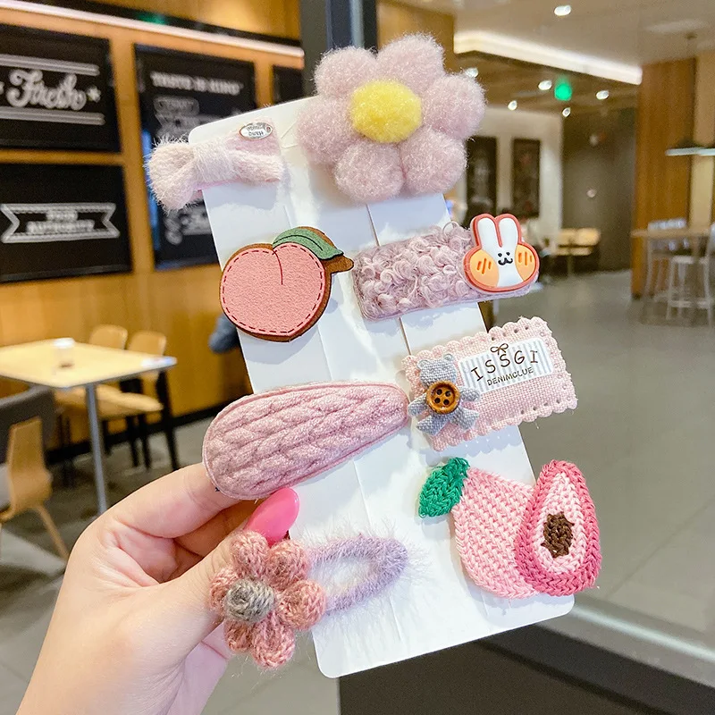 

Children's Bangs Hair Clips, Hair Tidying Tool for Girls, Autumn and Winter Plush Hairpins, Baby Bow Hair Clips, Hair Accessories