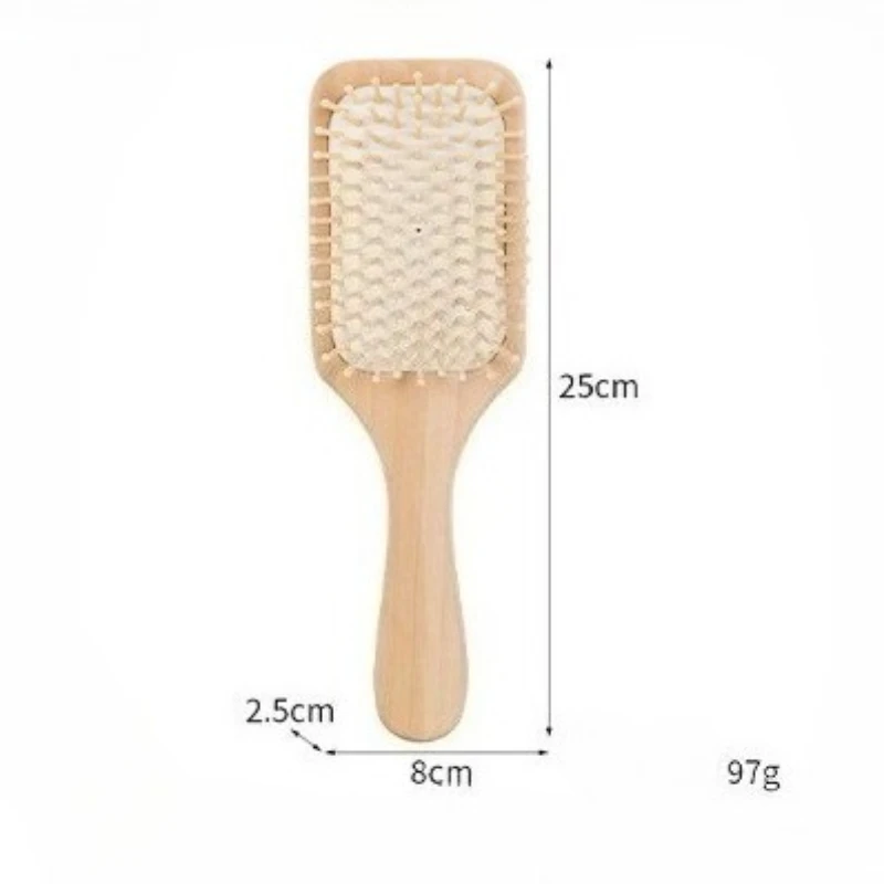 Wood Comb Healthy Paddle Cushion Hair Loss Massage Brush Hair Brushes Combs Scalp Professional Bamboo Comb Hair Care Healthy 1PC