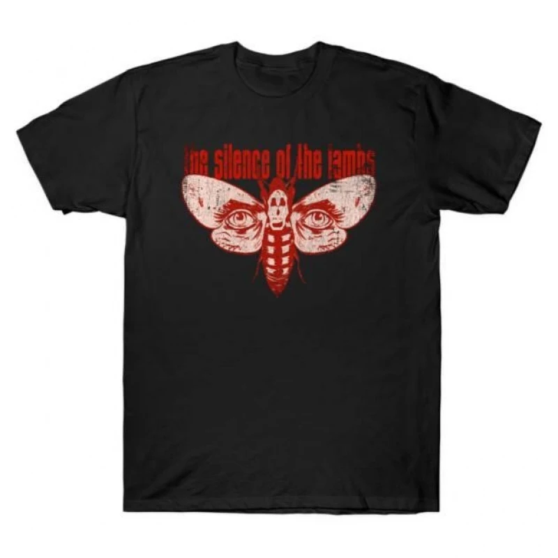 

Death's Head Moth Clarice Eyes Silence of the lambs Horror movie Hannibal t shirt Scary Cannibal Graphic Clothes All size Tee