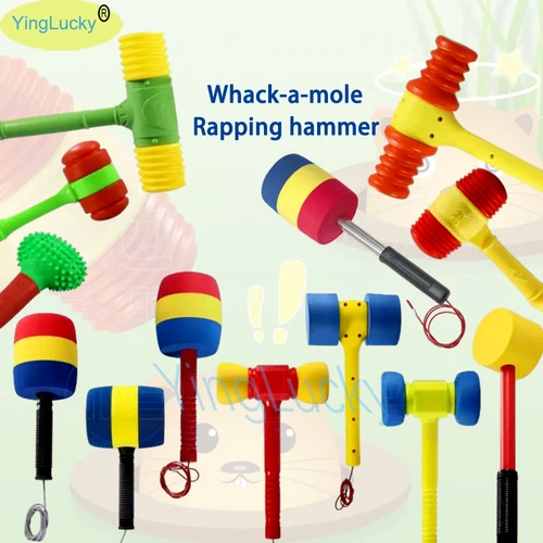 Martillo de juego de salón recreativo para niños, martillo de esponja, máquina de juego de salón recreativo, rana, hámster, monedas, accesorios para golpear cucarachas