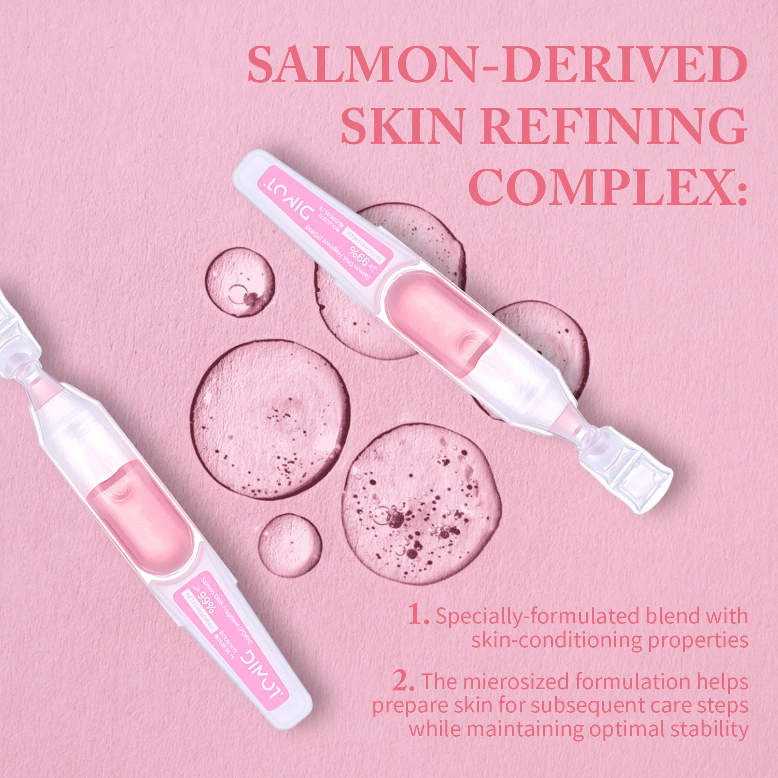 مجموعة كريم السلمون الوردي الثلاثي الألوان - مصل السهرة DIMOT المكون من 10 قطع لمعالجة البقع الداكنة والبشرة. مناسبة لجميع أنواع البشرة.