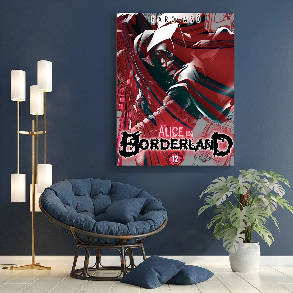 Hot TV Alice In Borderland Vintage Posters Sticky Vintage Room Home Bar Cafe Decor Kawaii Room Decor