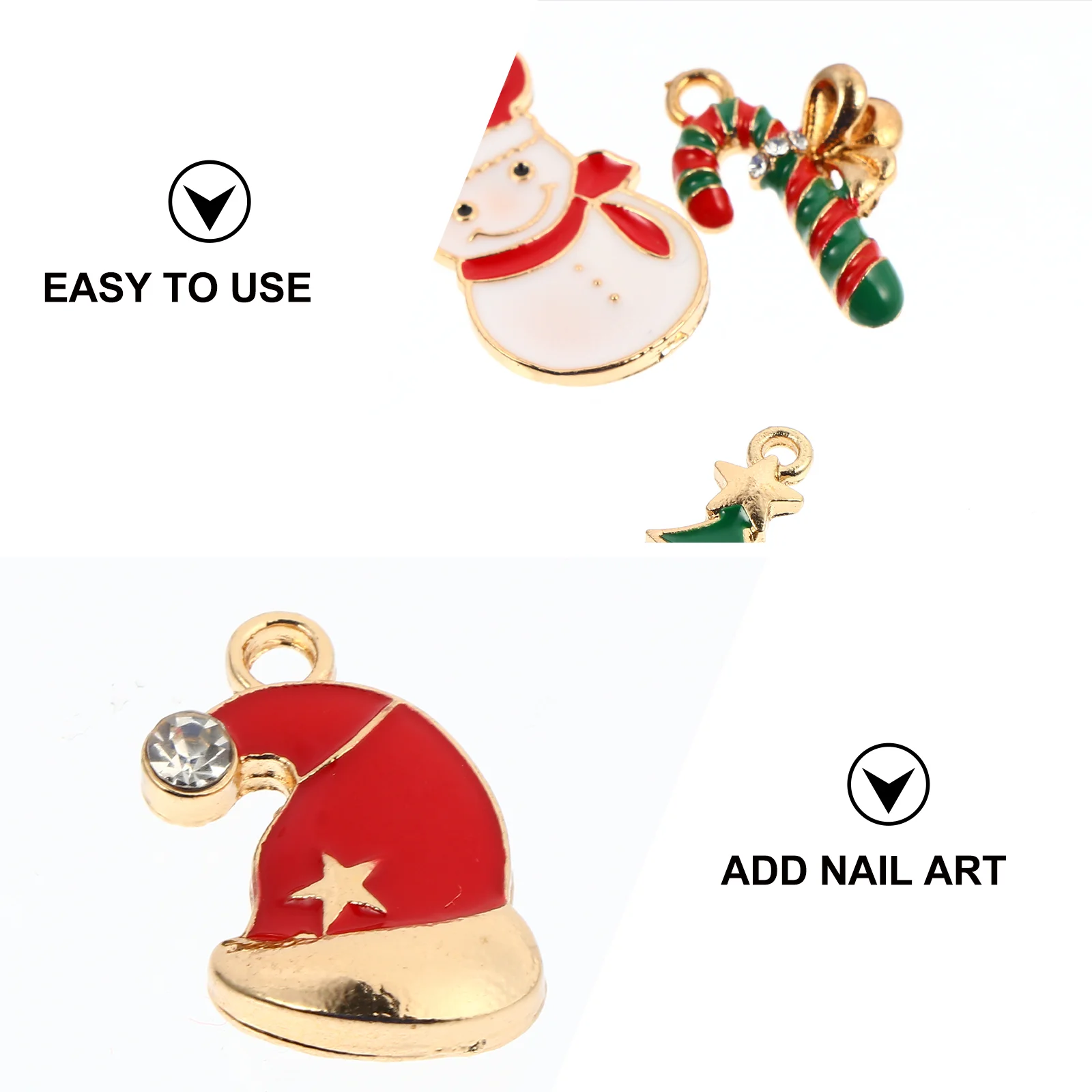 17 Pcs Gift Christmas Ornaments Gifts for Stocking Stuffers Enamel Charms Alloy DIY Supplies