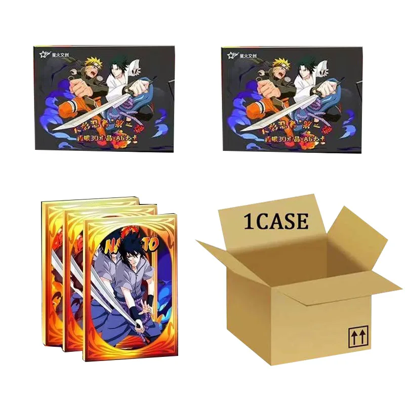 Wholesales Naruto Collection Cards Spark Creative 3d A6 Crystal Wave1 Playing Set Anime Trading Acg Cards