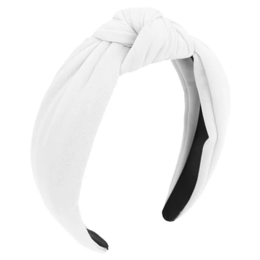 

Headbands for Women Girls Non Slip Knotted Headband Wide Fashion Hairband Top Knot Decorative Hair Accessories Fabric Comfortab