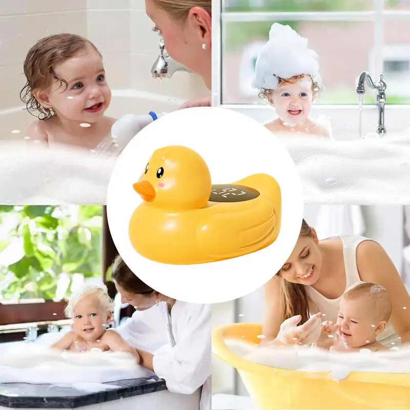 Duck Baby Bath Temperature Gauge Floating Waterproof Digital Duck Temperature Gauge for Baby Water Bath Cartoon Floating Bathtub