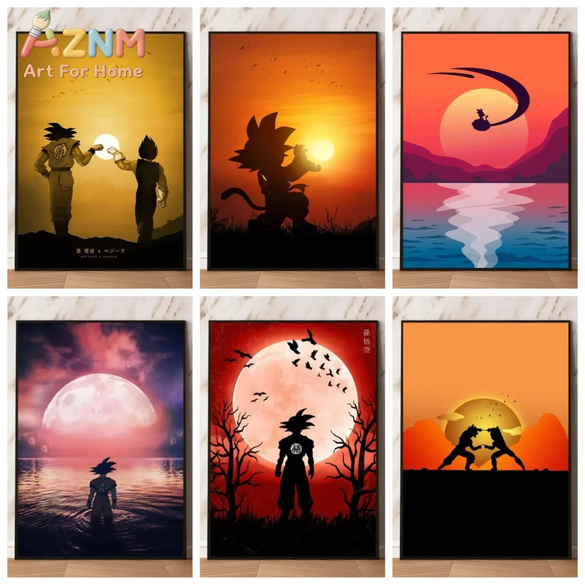 1pc Painting By Numbers Kit Anime Dragon Ball Poster Childhood Goku Art Pictures By Numbers Home Decor Holiday Gifts,