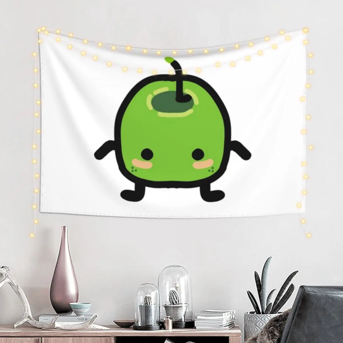 Green Junimo Stardew Valley Tapestry Aesthetic Room Decorations Room Decor Room Design Wall Art Tapestry