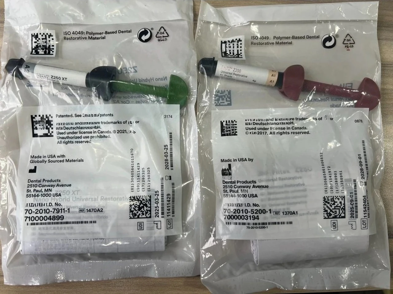 

Dental Z250 Z250XT Light Cured Composite Resin Dental Dentistry Filling Restoration Material Dental Laboratory Material