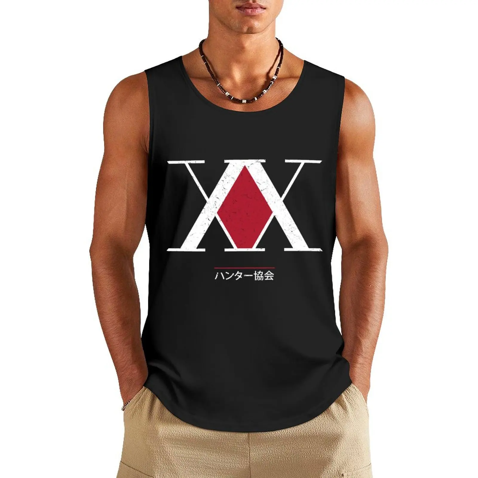Hunter Association Logo v2 Tank Top male top gym wear men Top Bodybuilding clothing man