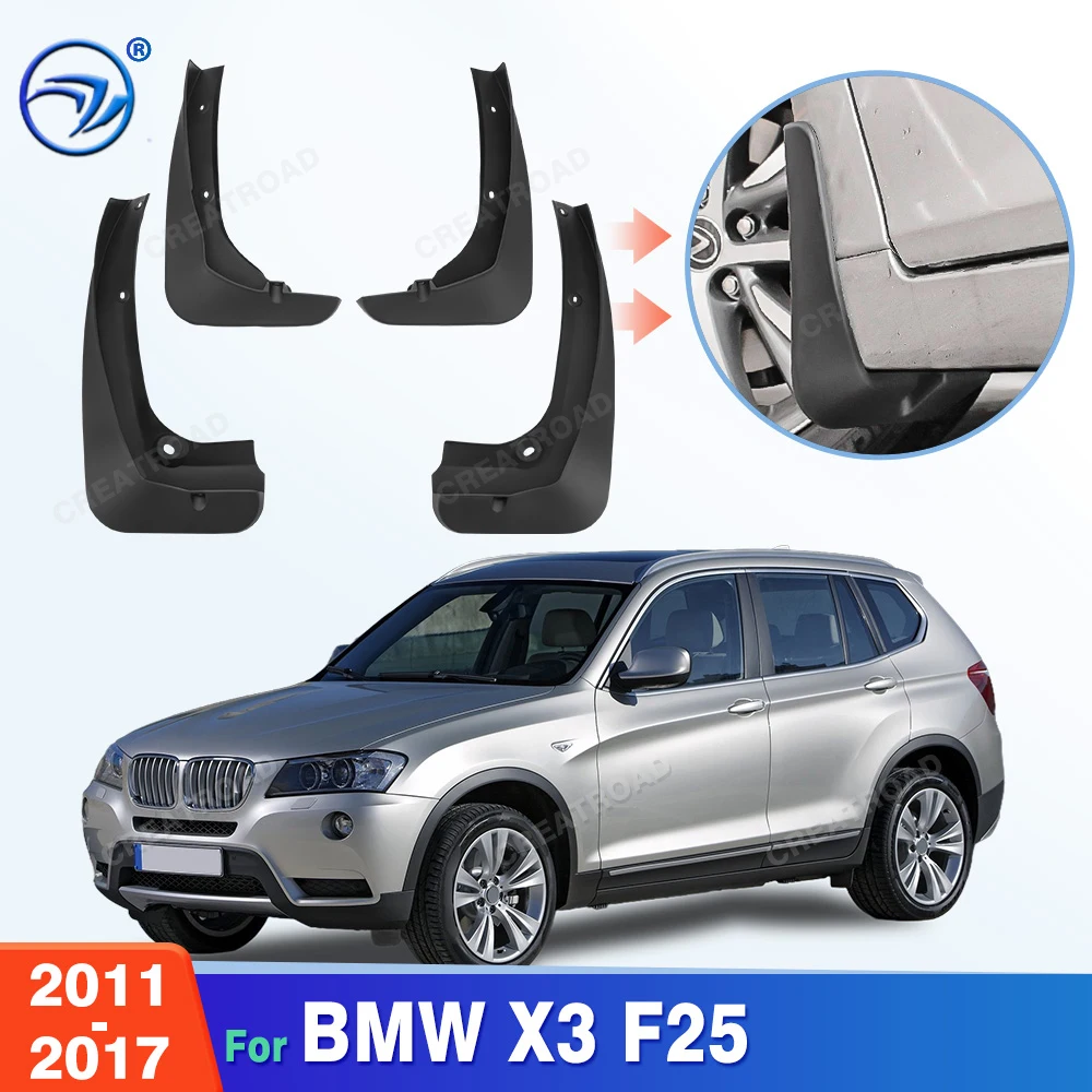 For BMW X3 F25 2011 2012 2013 2014 2015 2016 2017 Fender Mudflaps Splash Guards Mudguards Mud Flaps Car Accessories