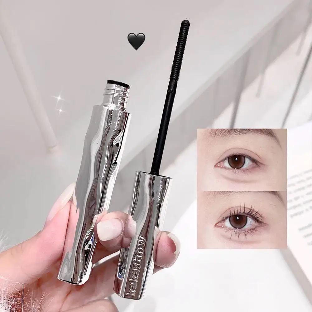 Tube Eyelash Primer Waterproof Slimming Curling Non-Smudging Head Tube Mascara Threaded Rotating Long Lasting Brush B9Y9