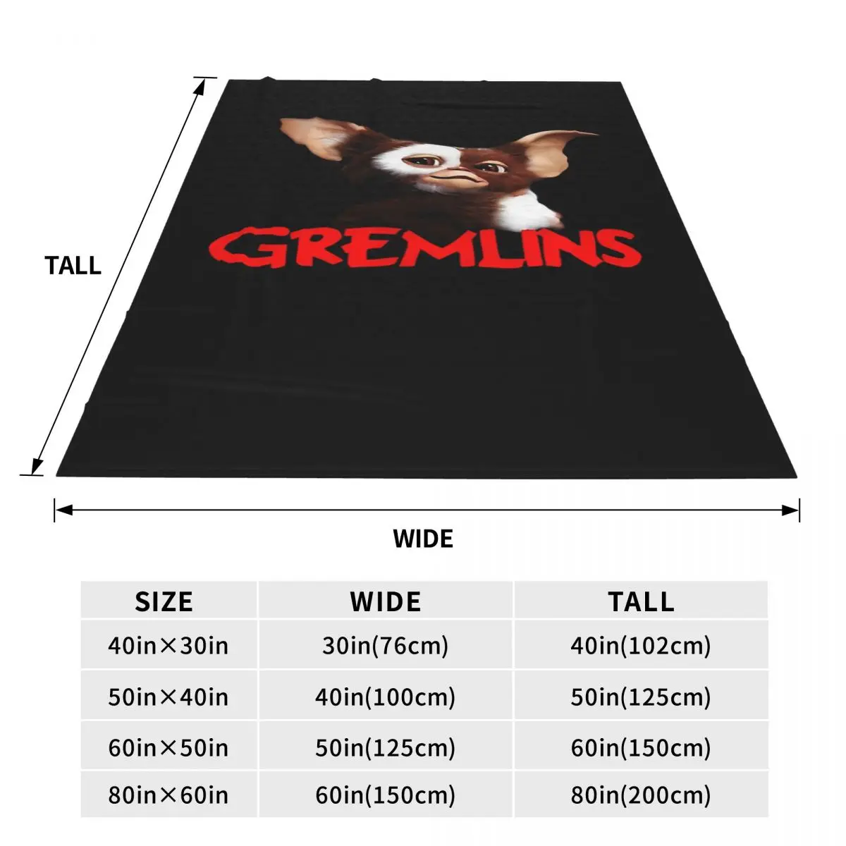 Gizmo Gremlins Warm Soft Blanket Camping Plush Bedding Throws Street Trend Home Decor Flannel Bedspread Sofa Bed Cover