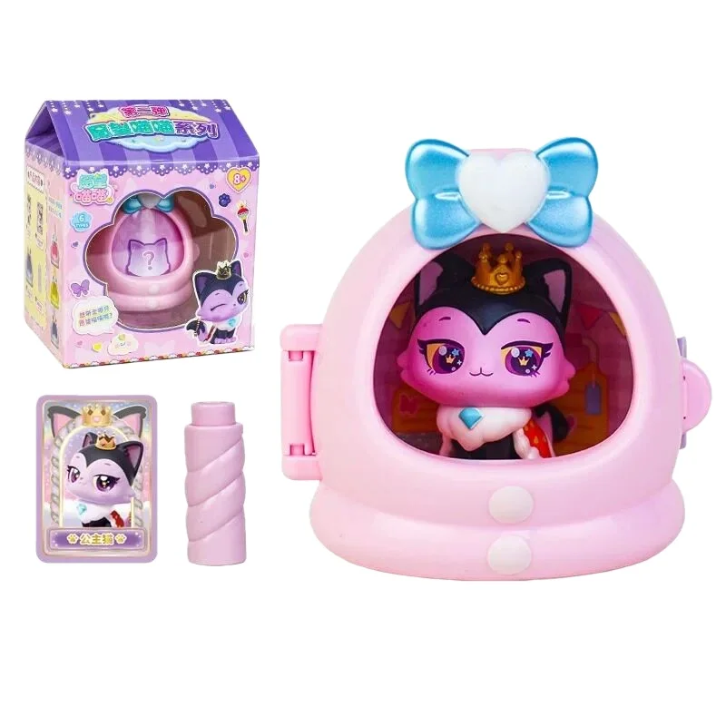 Cute Wish Cat Toy Blind Box Second Round Internet Famous Kitty House Trendy Collectible Figure Plaything For Birthday Gift Toys - view 4