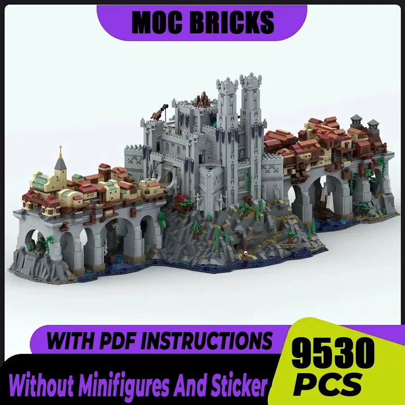 Medieval Castle Model Moc Building Bricks The Game of Castle Gate Model Technology Modular Blocks DIY Set Assembly Game Gifts
