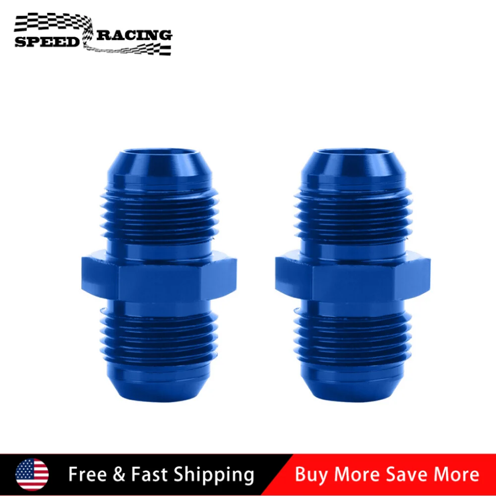 

2 шт. алюминиевый AN6 к AN6 мужской раструбный соединитель, прямой переходник для топливного шланга, синий