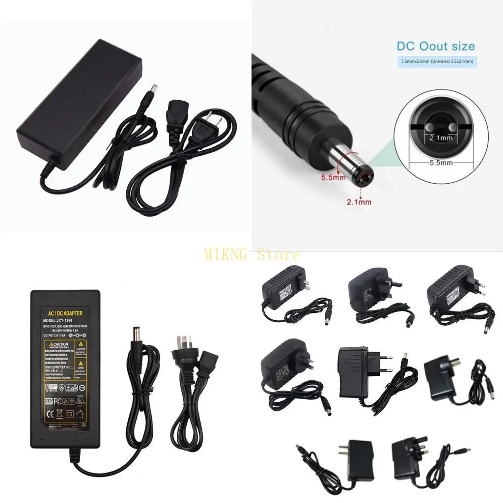 12V 1A 2A 3A 4A 5A 6A 8A 10A AC/for DC Adapter Switch Power Supply for LED Light Strips CCTV Router Male Plug best sale