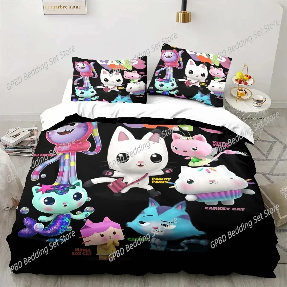 Gabbys Dollhouse 3D NEW Duvet Cover Pillowcase Bedding Set Adult Boy Girl Bedroom Decoration Children Single Double Large