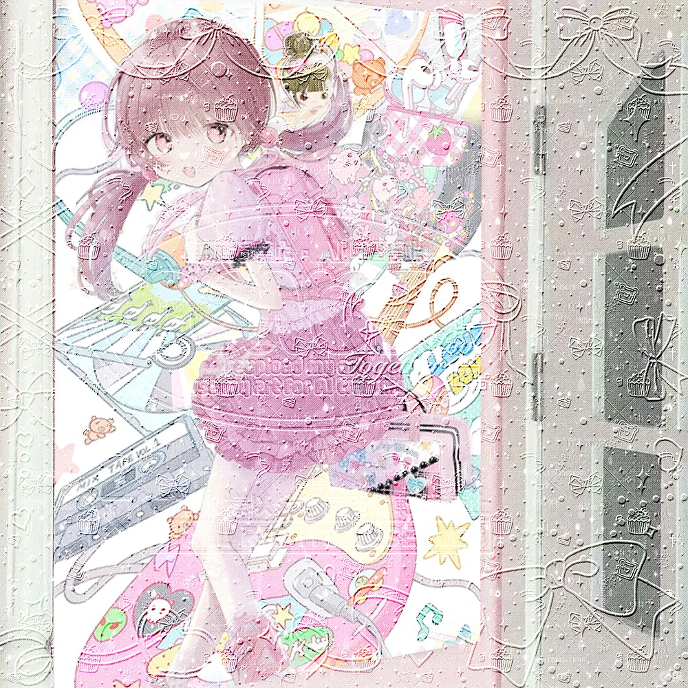 Cute Pink Anime Tapestry タペストリー Kawaii Aesthetic Wall Hanging For Bedroom Dorm Room Decor Soft Pastel Cute Girl Indie Room Backg