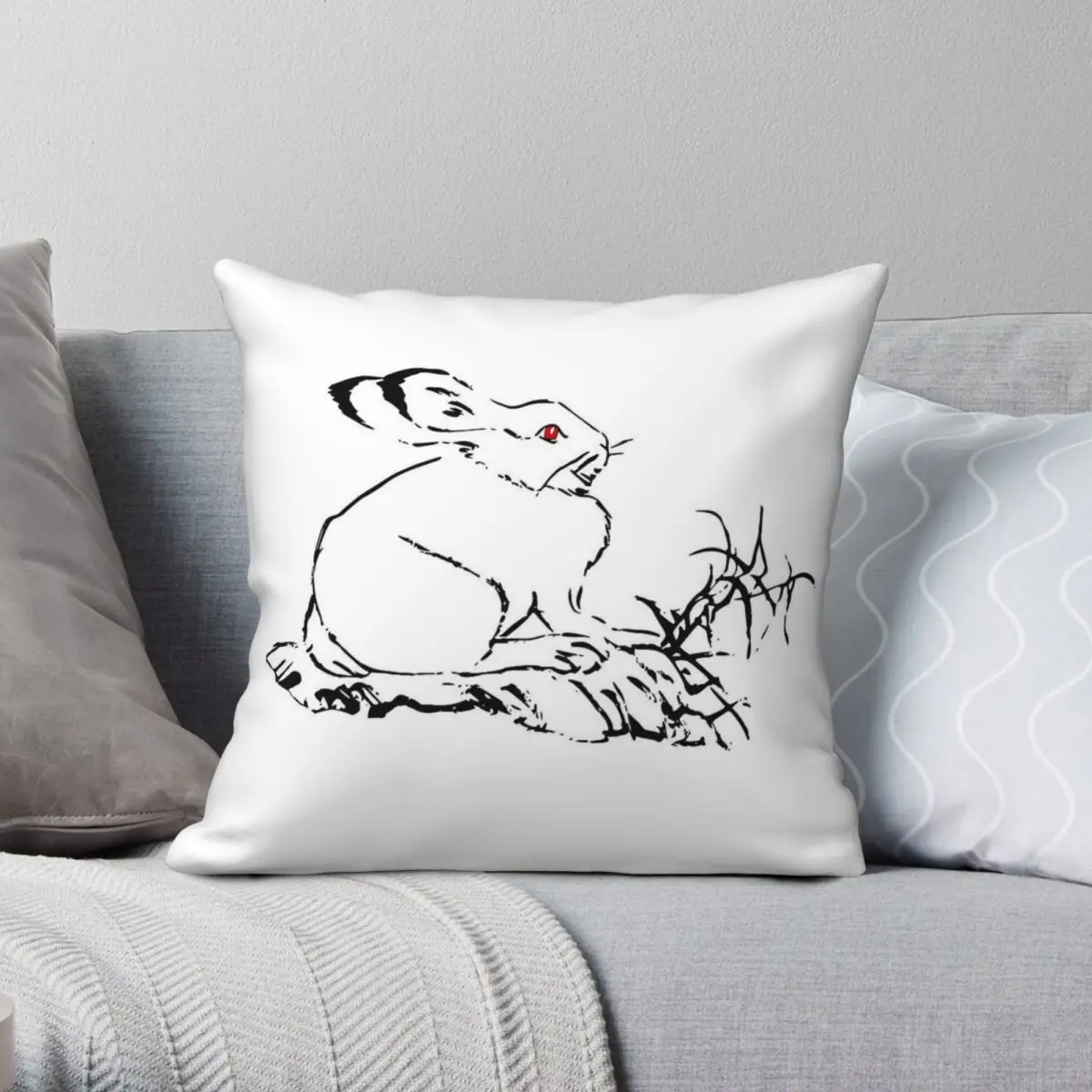 The Untamed Lantern Rabbit Pillowcase Polyester Linen Velvet Printed Zip Decor Throw Pillow Case Home Cushion Cover Wholesale