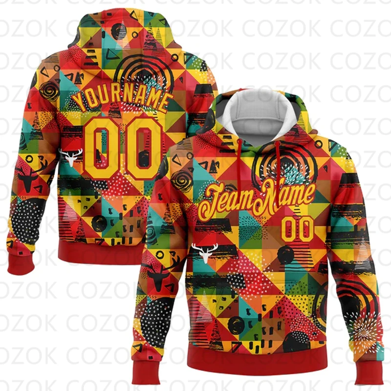 Customized Hoodie rhomboid pattern Color Jersey 3D Printed  Unisex Pullovers Hoodie Casual Sweatshirts