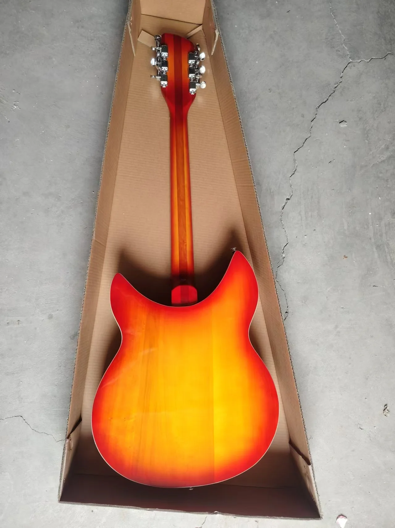 Nieuw product 360 rode 12-snarige flatpanel elektrische gitaar, groot- en detailhandel.