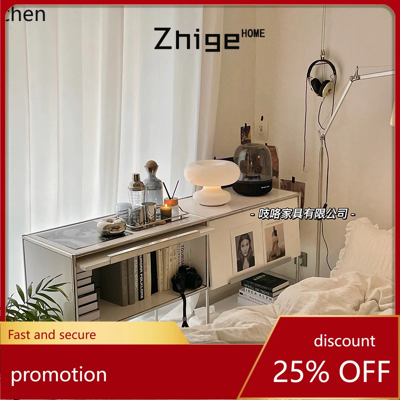 

ZML household living room dining side storage cabinet stainless steel module combination