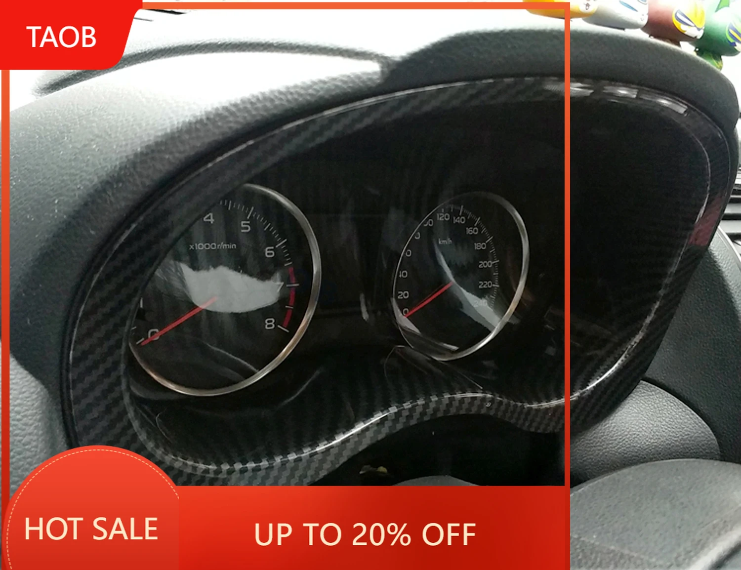 New High Quality For Subaru WRX STI 2015-2021 Carbon Fiber ABS Center Consoles Dashboard Frame Cover Trim Car Interior Accessori