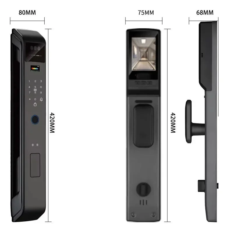 Enrique Wishome 3D Face Fingerprint Recognition WiFi Smart Door Lock Camera Cerradura Inteligente For Aluminum Door Memory Card view 6