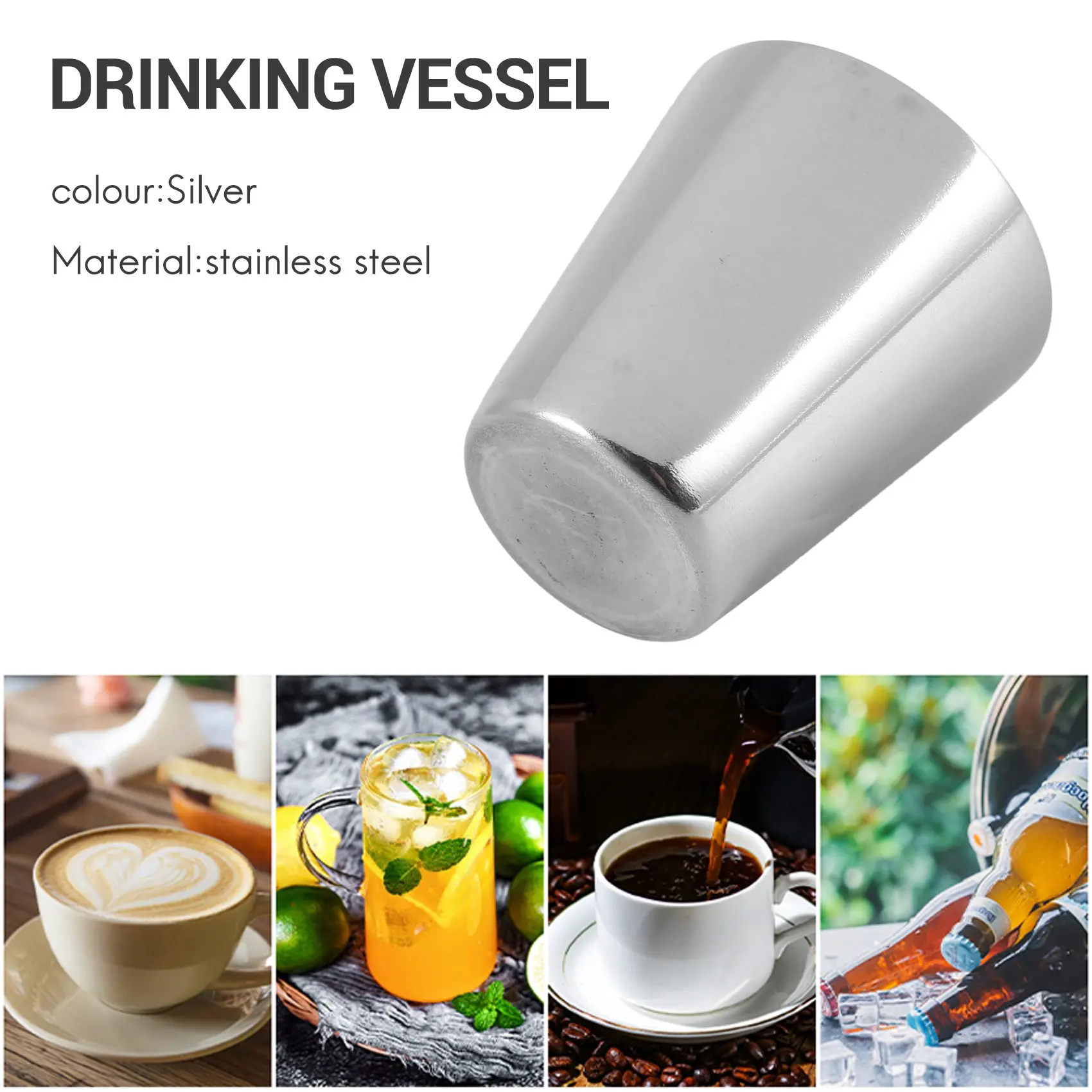 15 Pcs Stainless Steel Shot Glasses Drinking Vessel,30Ml(1Oz) Camping Travel Coffee Tea Cup,for Whiskey Tequila Liquor