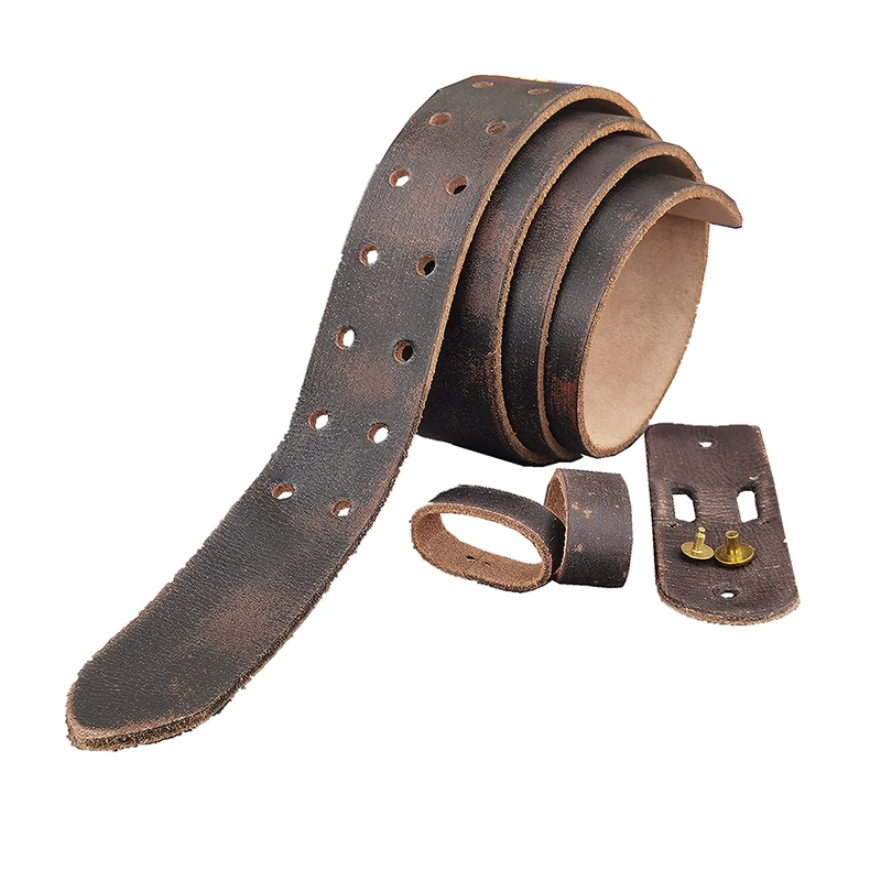 

Vintage Leather Belts Without Buckles Men Belt Ceinture Homme Retro Mens Leather Belts Without Buckles 95-130CM Men's Belt SP07