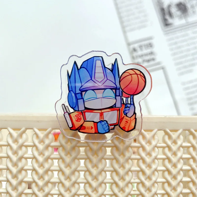 مشابك أكريليك إبداعية بتصميم شخصيات كرتونية من سلسلة الأنمي المتحولة، مشبك مذكرات أوبتيموس برايم، حامل صور، هدايا، 6 قطع/مجموعة