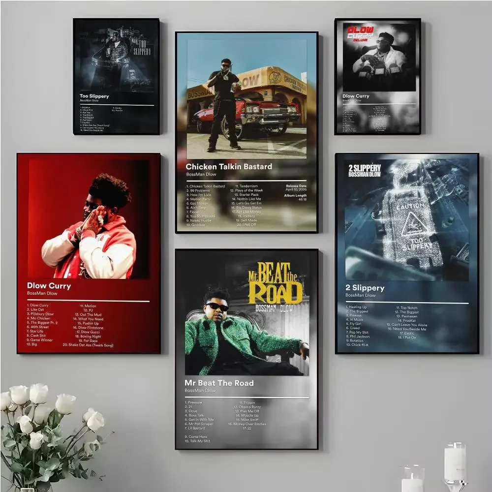 Southern Hip‑Hop B-BossMan Dlow Poster Music Album Wall Art Print Room Decoration for Bedroom Living Room Office Home Decor Gift