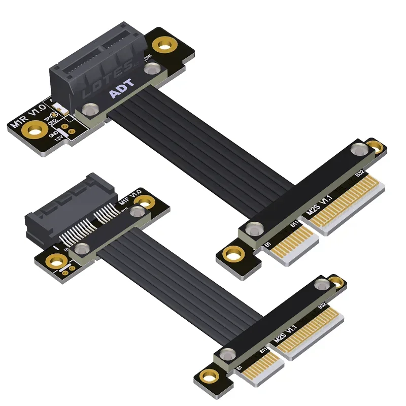 PCIE 4.0 x4 to x1 Riser Cable PCIe x4 Extender Adapter Jumper for PCIe x1 Cards Capture Card, Gigabit Wireless LAN, Audio cards.