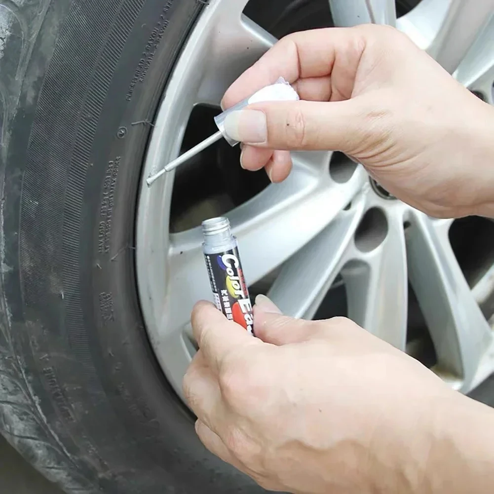 Car Paint Scratches Repair Pen Brush, Waterproof Paint Marker Pen, Automotive Maintain, Car Tyre Tread Care - Black White Red Si view 4