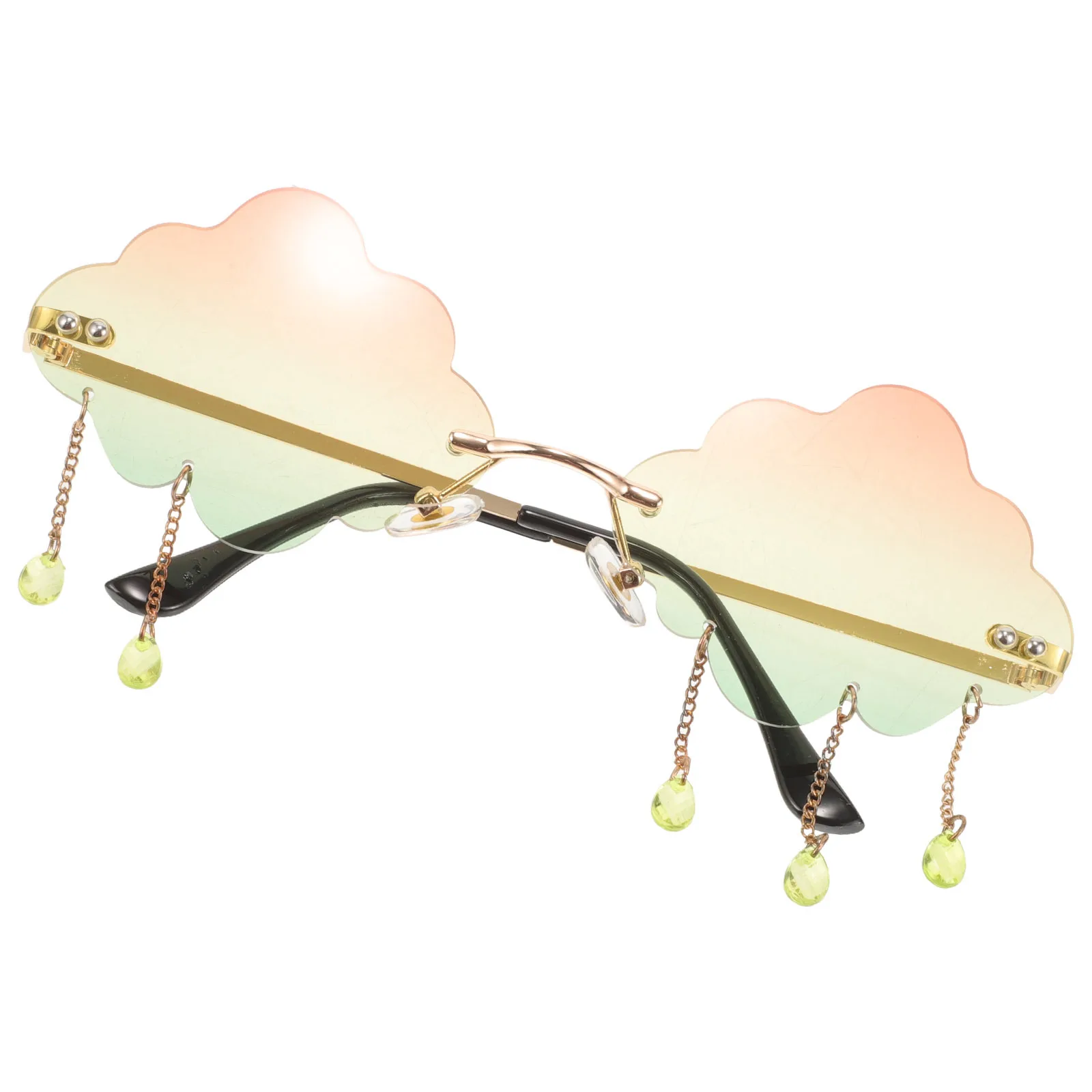 

Cloud Shaped Sunglasses for Women Teens Funny Rimless Sun Glasses Cool Uv Protection Disco for Party